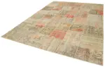 Patchwork Multi Pamuk Üzerine Yün El Dokuma Kilim-257x355 - Görsel 3
