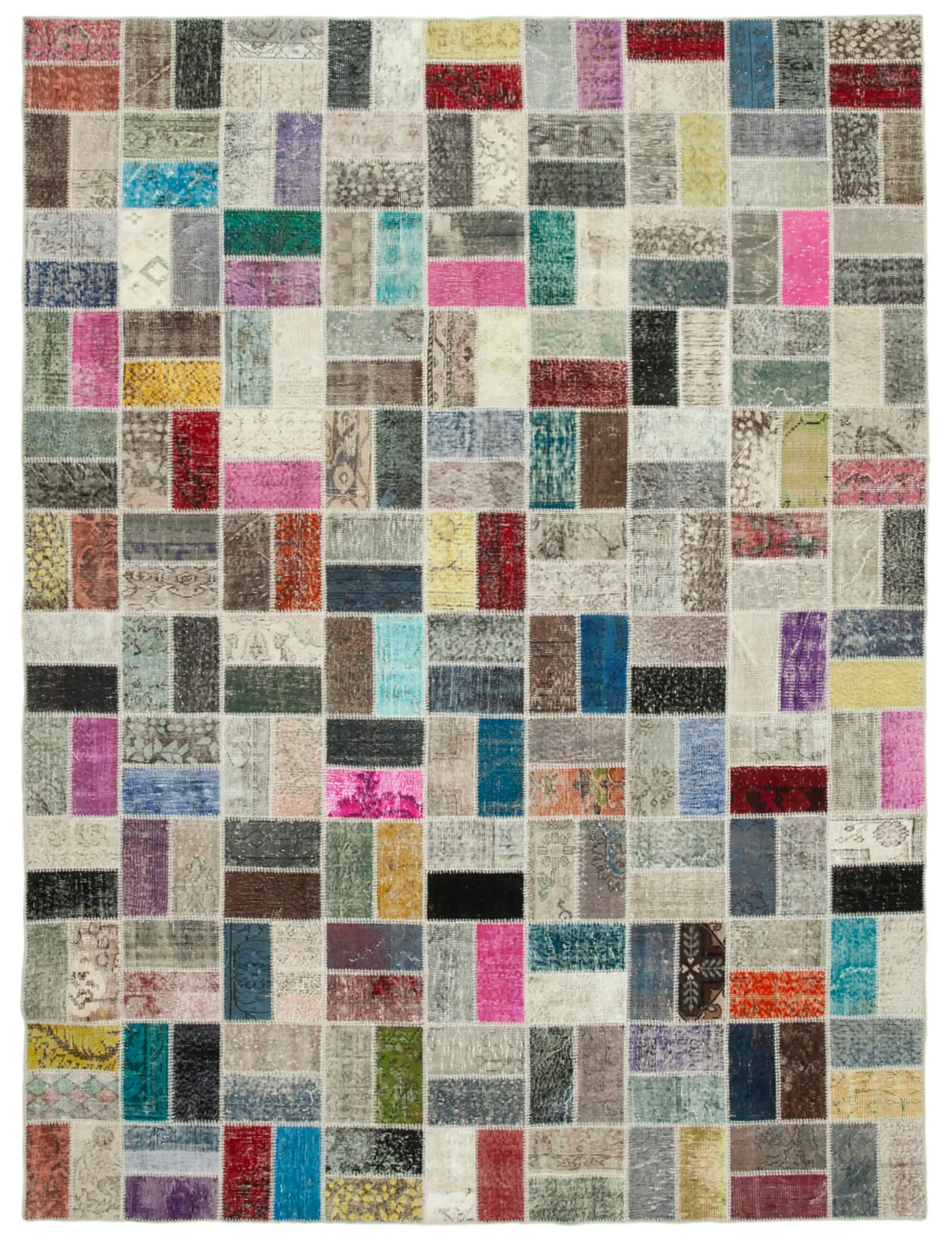 Rc_28916_0_Multicolor_Patchwork_Rugs Patchwork Multi Pamuk Üzerine Yün El Dokuma Kilim-263x350 - Görsel 1