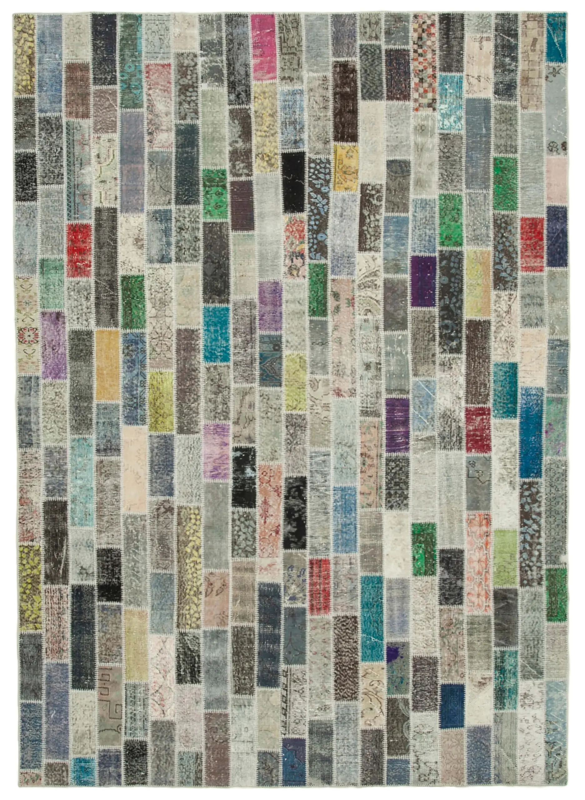 Rc_28924_0_Multicolor_Patchwork_Rugs Patchwork Multi Pamuk Üzerine Yün El Dokuma Kilim-255x360 - Görsel 1