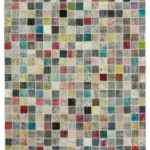 Patchwork Multi Pamuk Üzerine Yün El Dokuma Kilim-260x350