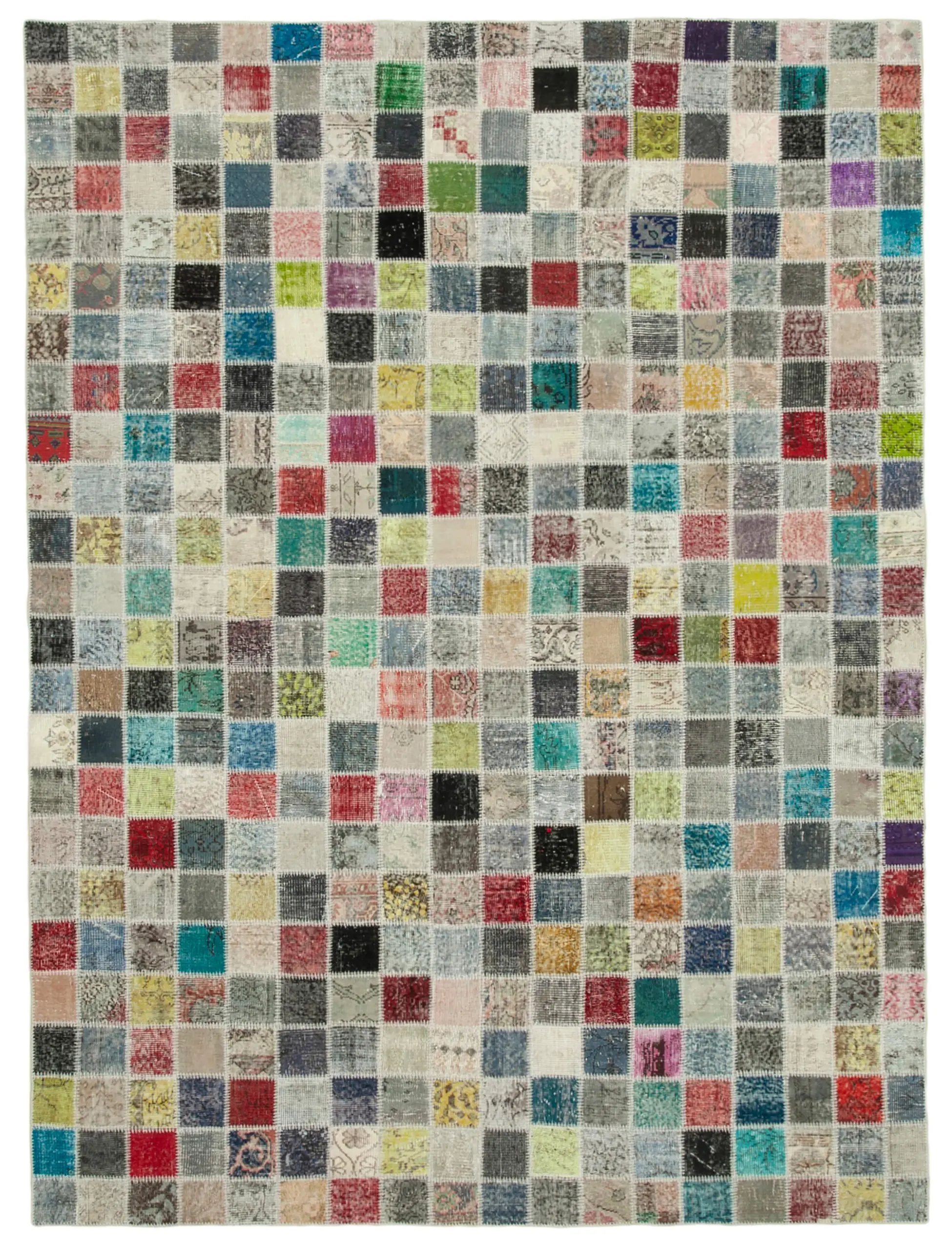 Rc_28926_0_Multicolor_Patchwork_Rugs Patchwork Multi Pamuk Üzerine Yün El Dokuma Kilim-260x350 - Görsel 1