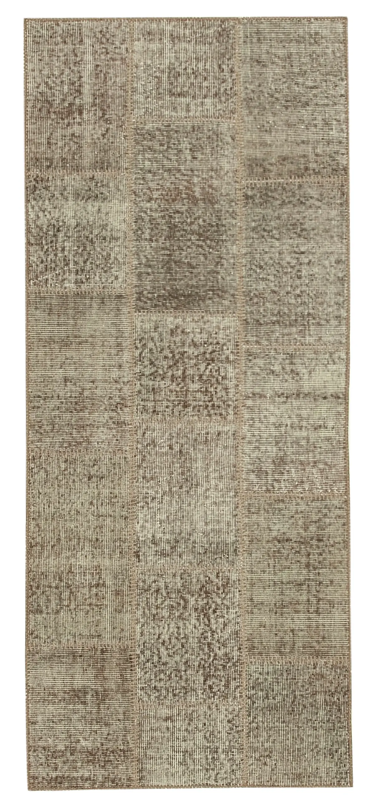 Rc_28964_0_Brown_Runner_Patchwork_Rugs Patchwork Kahverengi Pamuk Üzerine Yün El Dokuma Kilim-086x205 - Görsel 1