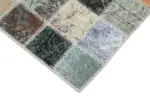 Patchwork Multi Pamuk Üzerine Yün El Dokuma Kilim-086x322 - Görsel 4
