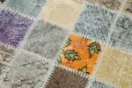 Patchwork Multi Pamuk Üzerine Yün El Dokuma Kilim-086x322 - Görsel 5