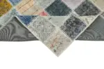 Patchwork Multi Pamuk Üzerine Yün El Dokuma Kilim-086x322 - Görsel 6