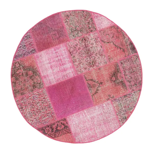Rc_29055_0_Pink_Round_Patchwork_Rugs