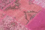 Patchwork Pembe Pamuk Üzerine Yün El Dokuma Kilim-148x148 - Görsel 4