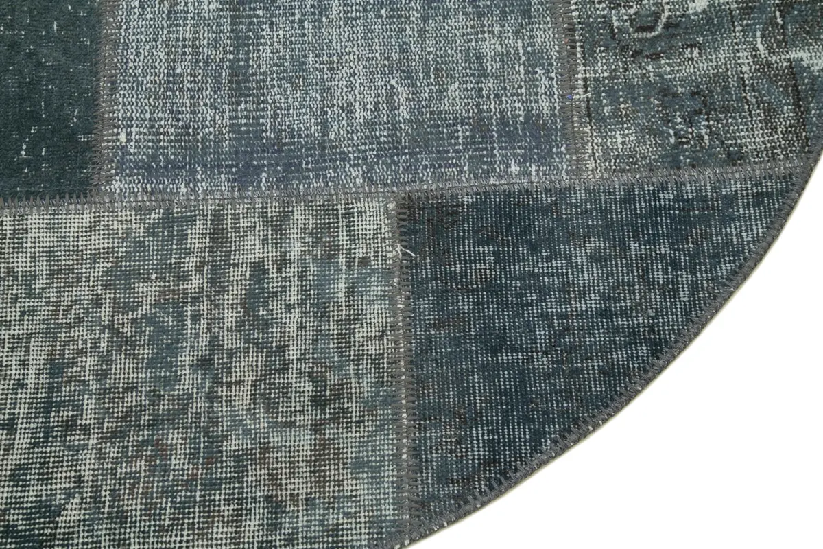 Patchwork Gri Pamuk Üzerine Yün El Dokuma Kilim-154x154 - Görsel 3