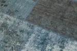 Patchwork Mavi Pamuk Üzerine Yün El Dokuma Kilim-156x156 - Görsel 4