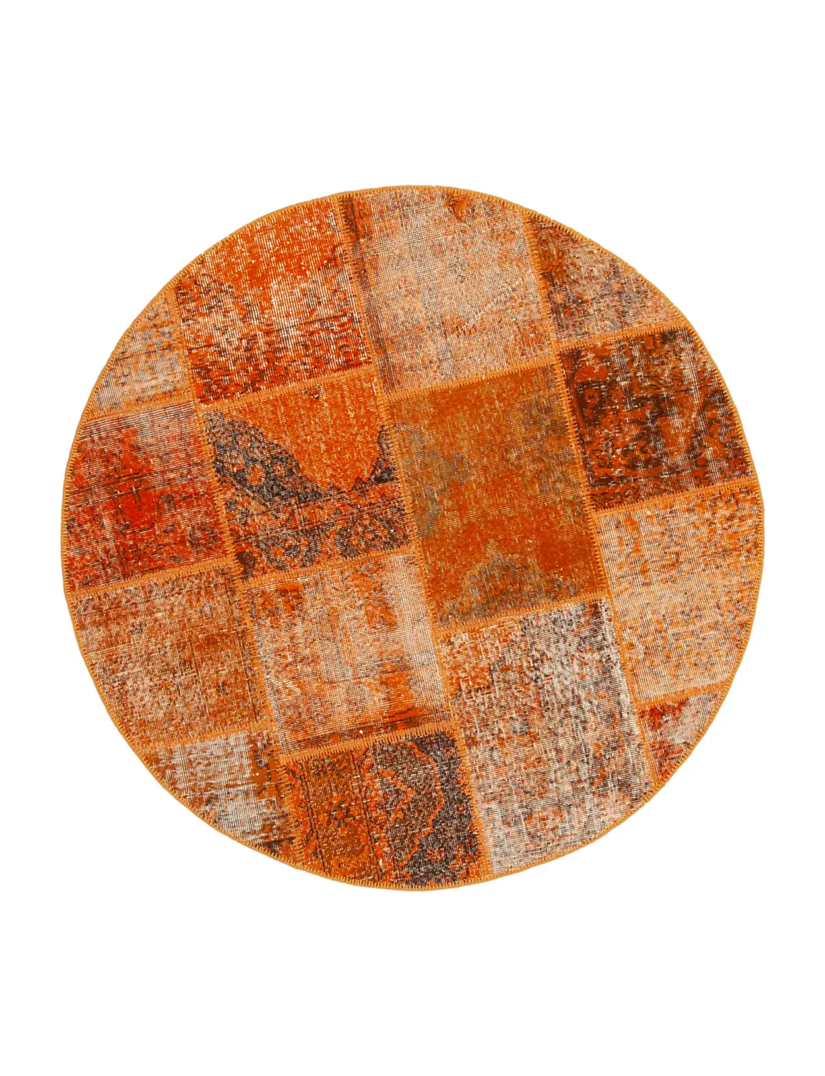 Rc_29070_0_Orange_Round_Patchwork_Rugs