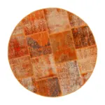 Patchwork Turuncu Pamuk Üzerine Yün El Dokuma Kilim-150x150