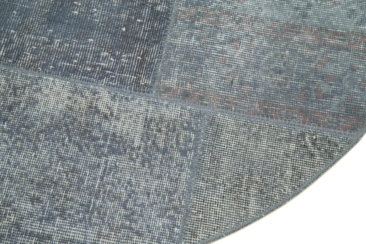 Patchwork Mavi Pamuk Üzerine Yün El Dokuma Kilim-136x136 - Görsel 3