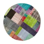 Patchwork Multi Pamuk Üzerine Yün El Dokuma Kilim-150x150