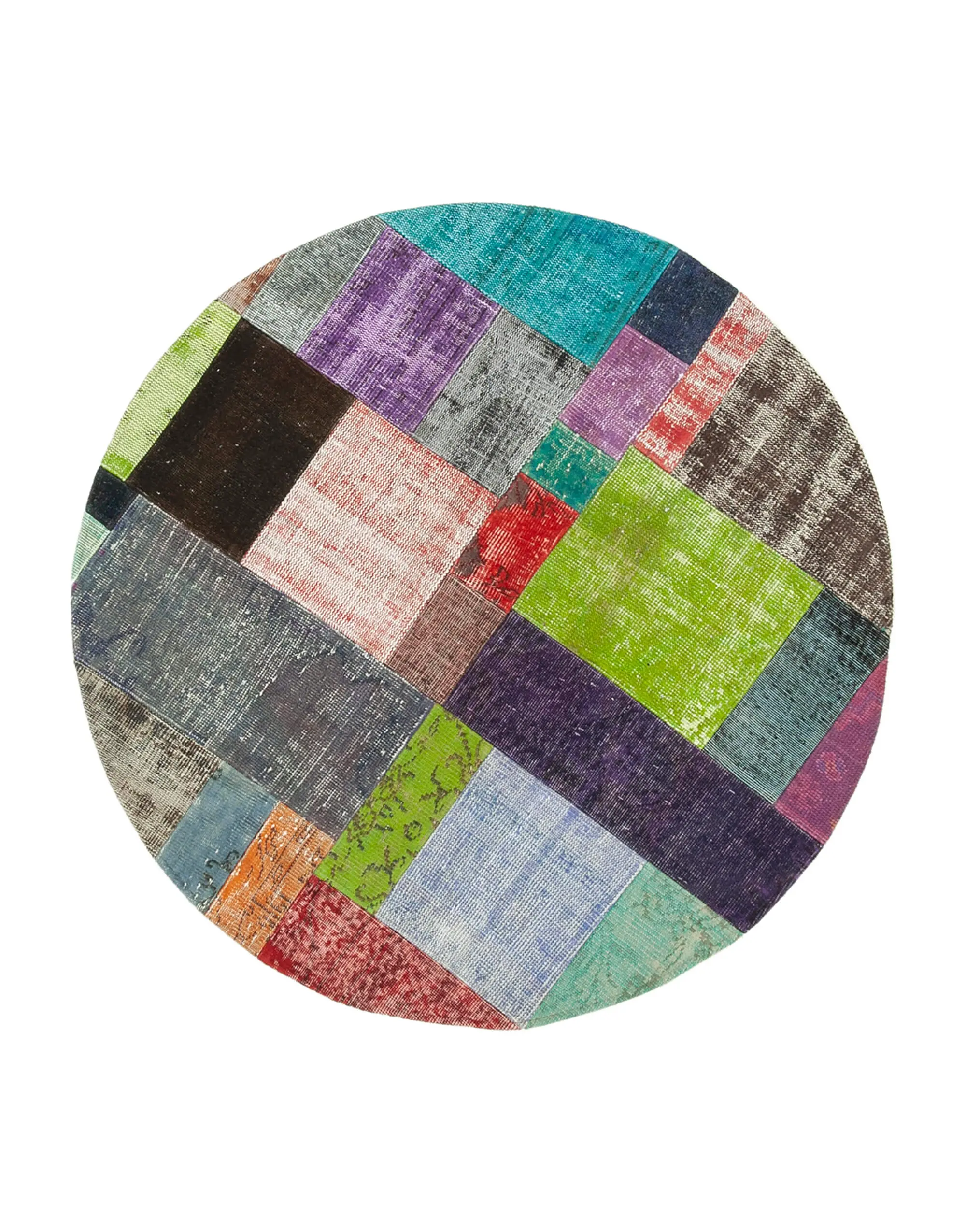 Rc_29138_0_Multicolor_Round_Patchwork_Rugs Patchwork Multi Pamuk Üzerine Yün El Dokuma Kilim-150x150 - Görsel 1