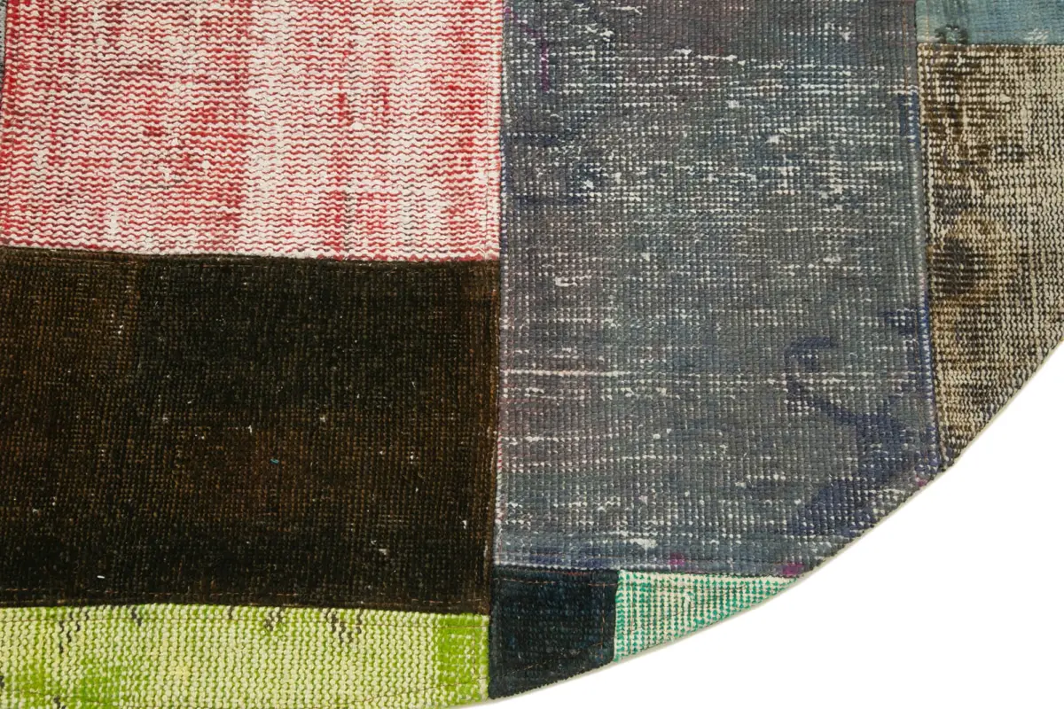 Patchwork Multi Pamuk Üzerine Yün El Dokuma Kilim-150x150 - Görsel 3