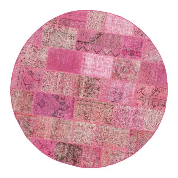 Rc_29155_0_Pink_Round_Patchwork_Rugs