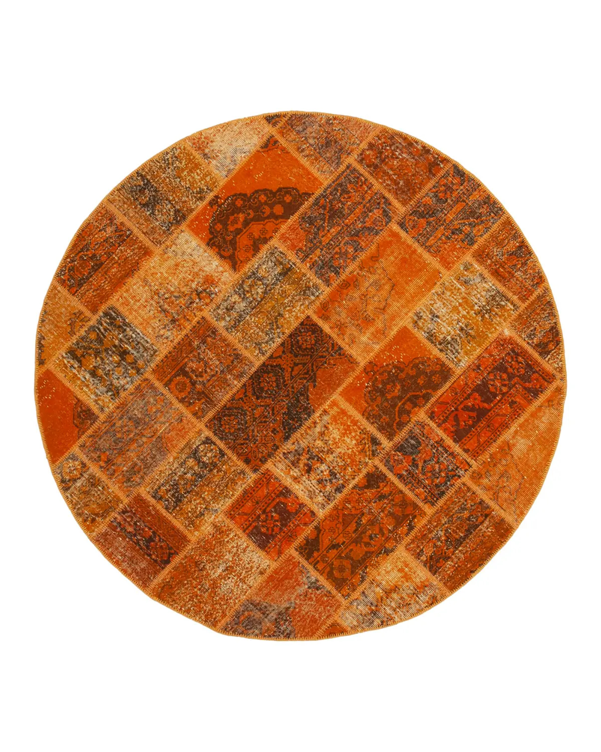 Rc_29157_0_Orange_Round_Patchwork_Rugs