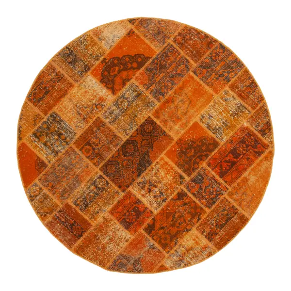 Rc_29157_0_Orange_Round_Patchwork_Rugs