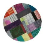 Patchwork Multi Pamuk Üzerine Yün El Dokuma Kilim-150x150
