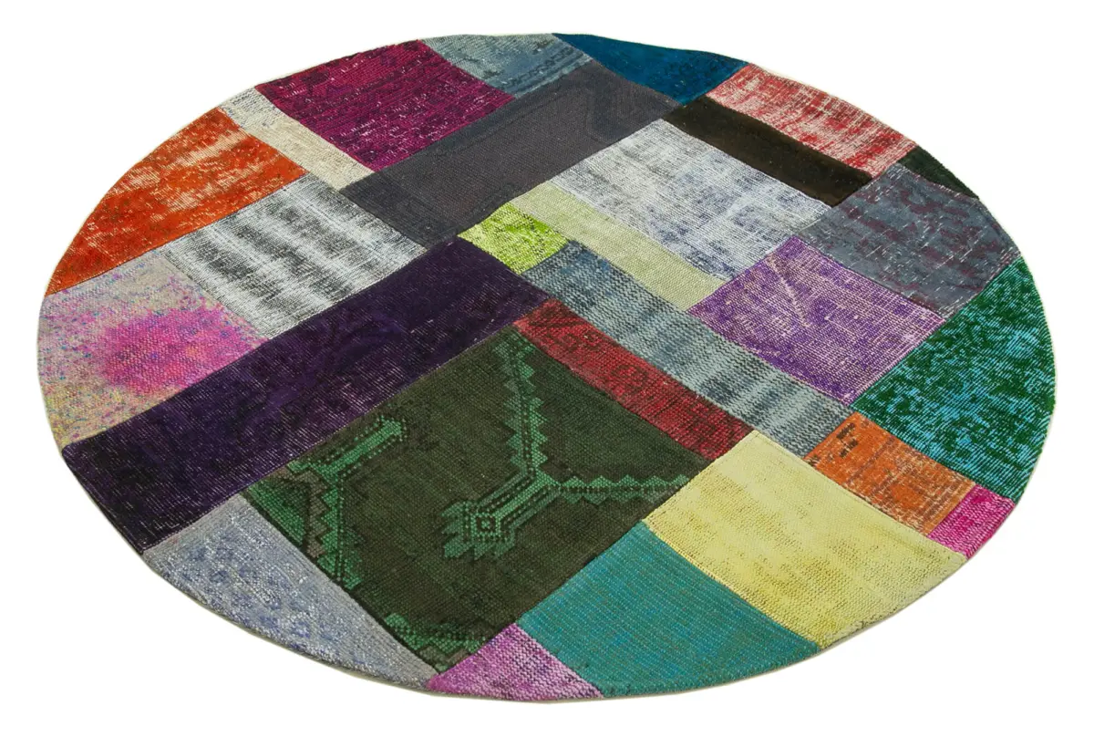 Patchwork Multi Pamuk Üzerine Yün El Dokuma Kilim-150x150 - Görsel 2