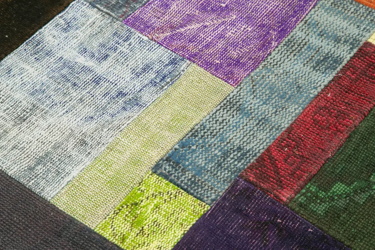 Patchwork Multi Pamuk Üzerine Yün El Dokuma Kilim-150x150 - Görsel 4
