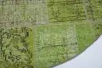 Patchwork Yeşil Pamuk Üzerine Yün El Dokuma Kilim-150x150 - Görsel 3