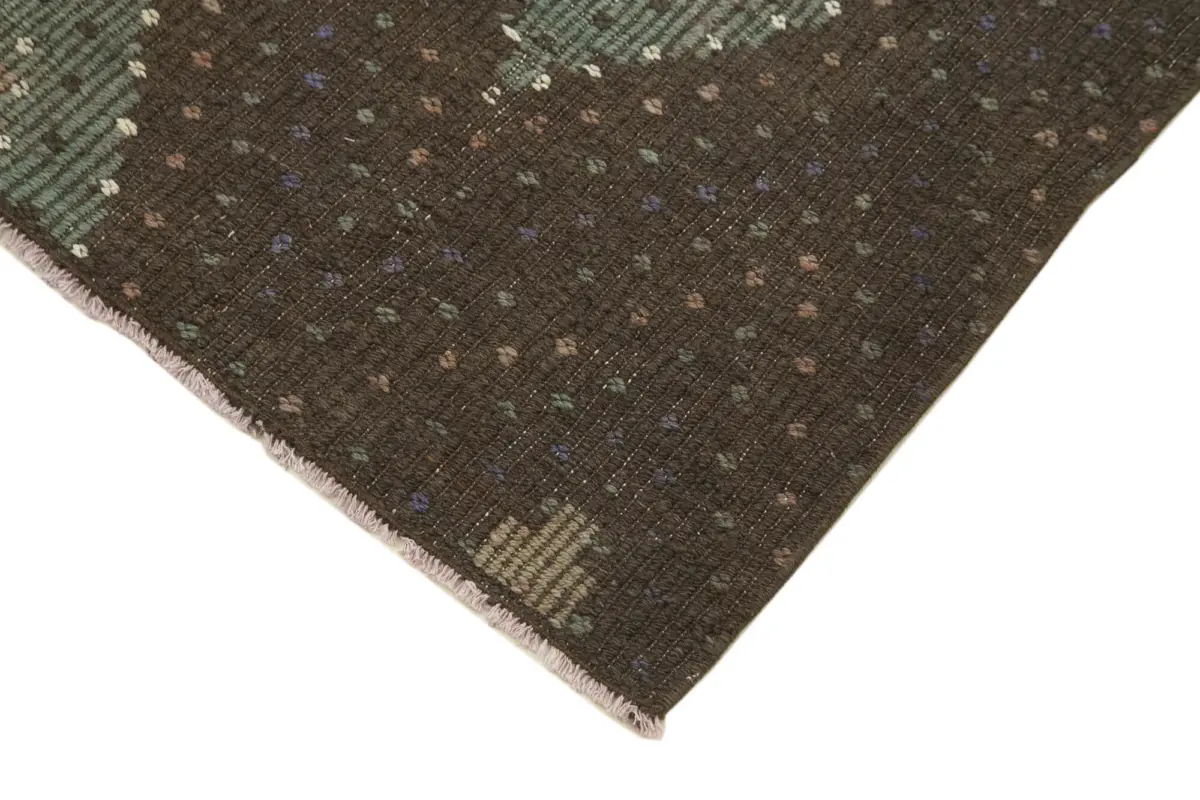 Anadolu Eskitme Kahverengi Pamuk Üzerine Yün El Dokuma Kilim-090x324 - Görsel 4