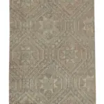 Anadolu Eskitme Gri Pamuk Üzerine Yün El Dokuma Kilim-076x295