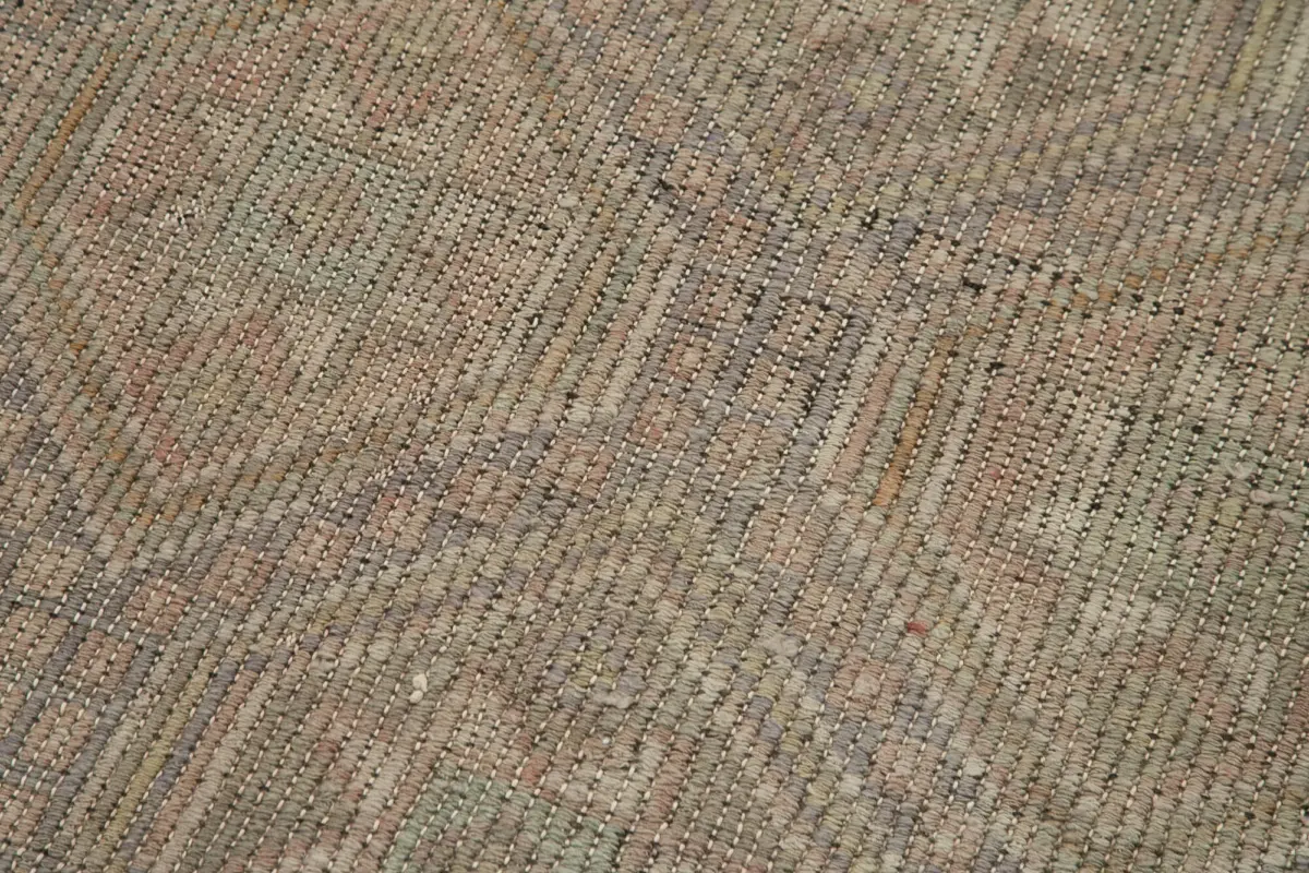 Anadolu Eskitme Gri Pamuk Üzerine Yün El Dokuma Kilim-076x295 - Görsel 5