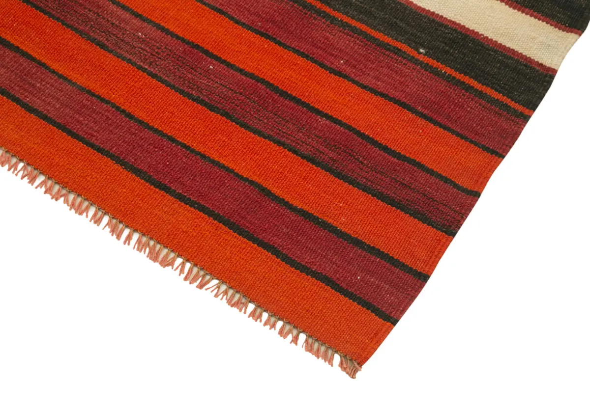 Anadolu Eskitme Multi Pamuk Üzerine Yün El Dokuma Kilim-082x327 - Görsel 4