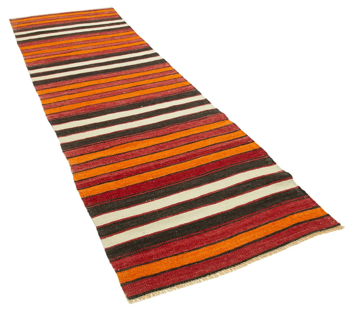 Anadolu Eskitme Multi Pamuk Üzerine Yün El Dokuma Kilim-097x328 - Görsel 2