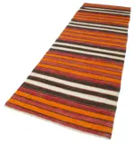 Anadolu Eskitme Multi Pamuk Üzerine Yün El Dokuma Kilim-097x328 - Görsel 3