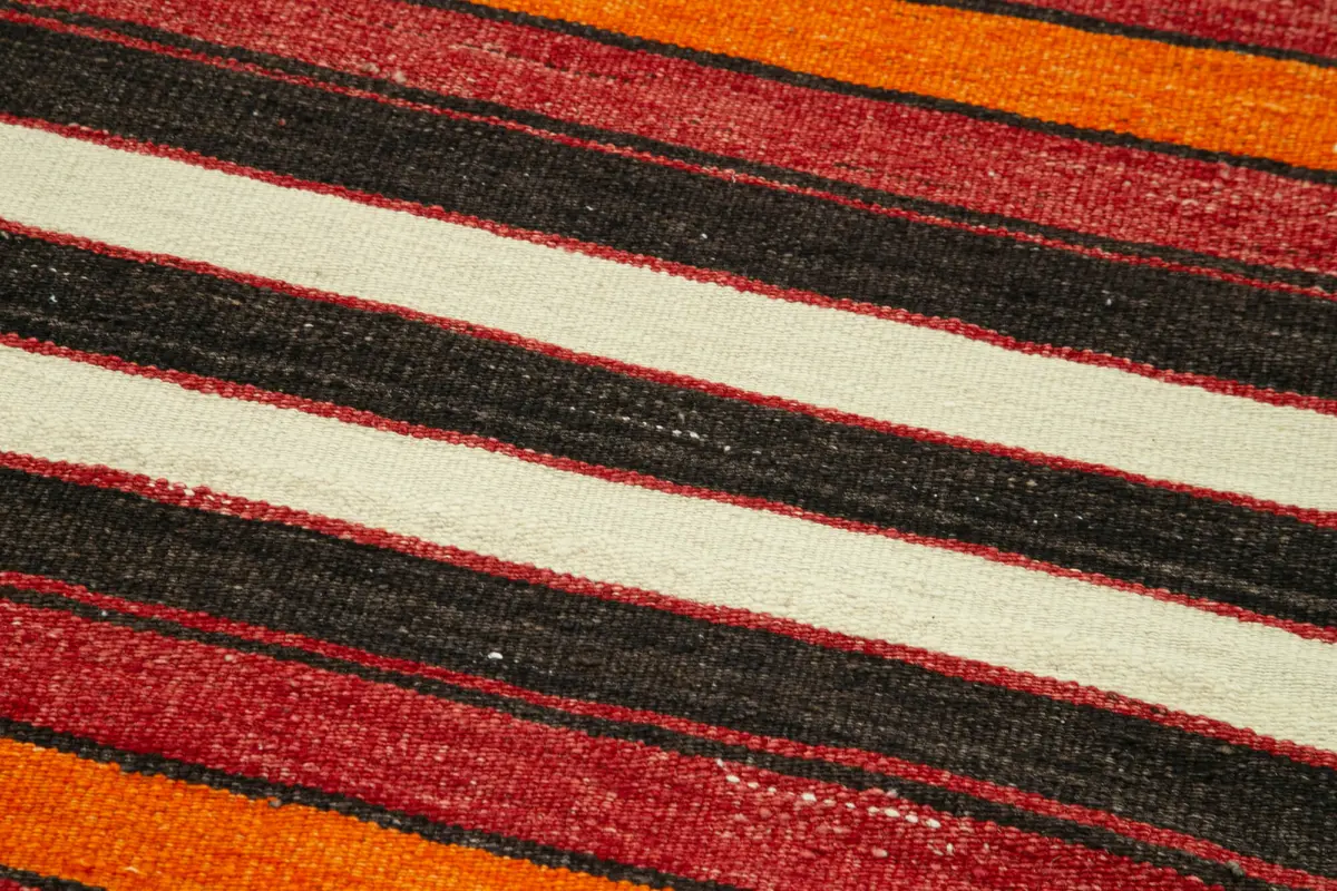 Anadolu Eskitme Multi Pamuk Üzerine Yün El Dokuma Kilim-097x328 - Görsel 5