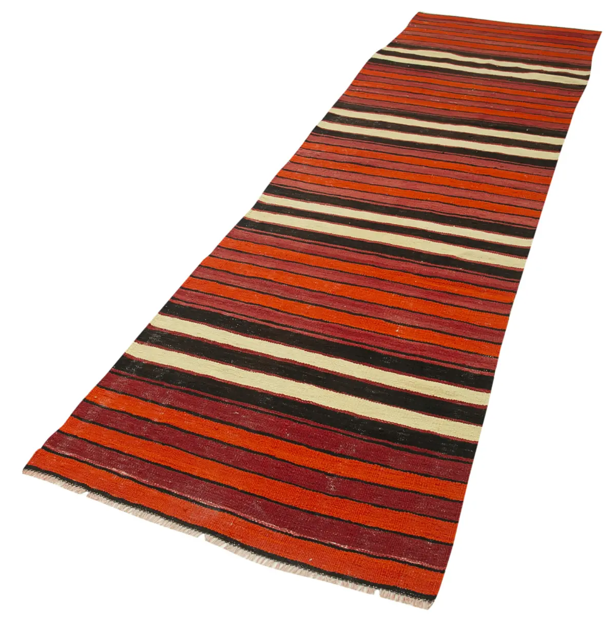 Anadolu Eskitme Multi Pamuk Üzerine Yün El Dokuma Kilim-088x347 - Görsel 3