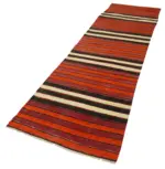 Anadolu Eskitme Multi Pamuk Üzerine Yün El Dokuma Kilim-088x347 - Görsel 3