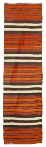 Anadolu Eskitme Multi Pamuk Üzerine Yün El Dokuma Kilim-090x326