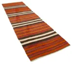 Anadolu Eskitme Multi Pamuk Üzerine Yün El Dokuma Kilim-090x326 - Görsel 2