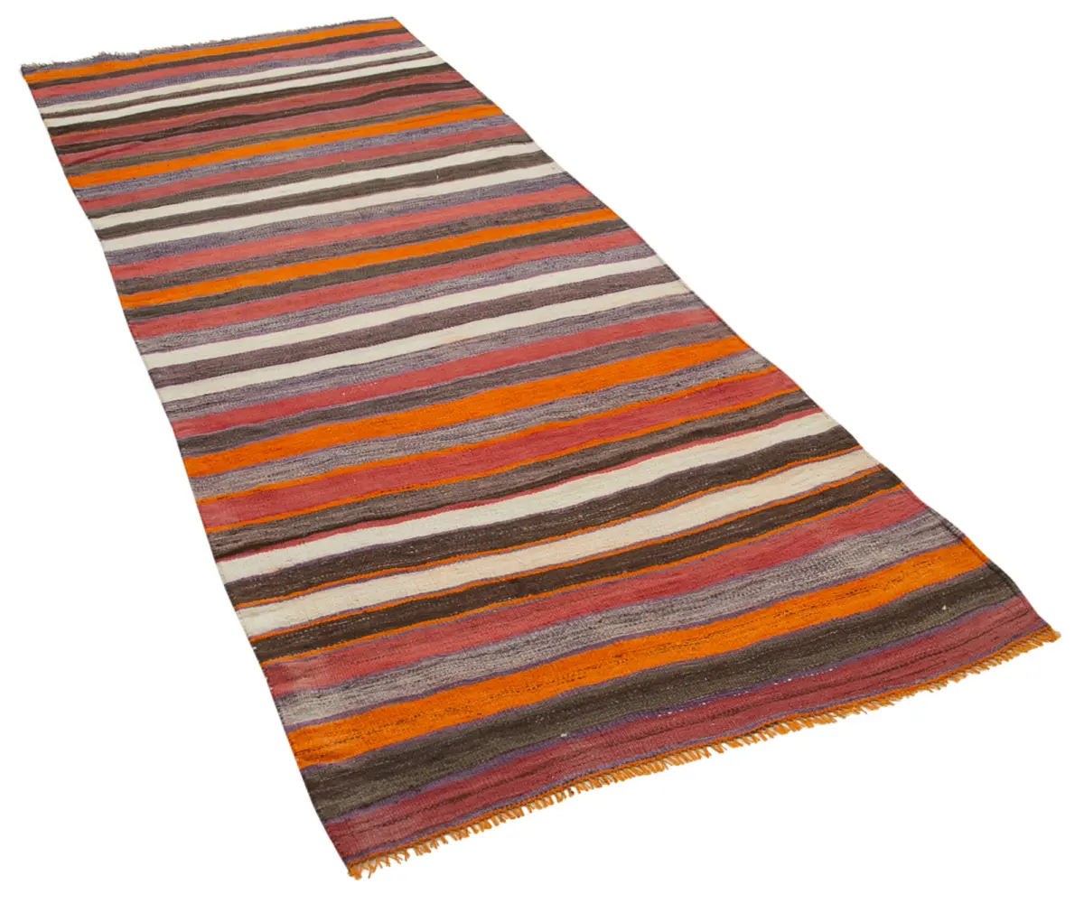Anadolu Eskitme Multi Pamuk Üzerine Yün El Dokuma Kilim-100x262 - Görsel 2