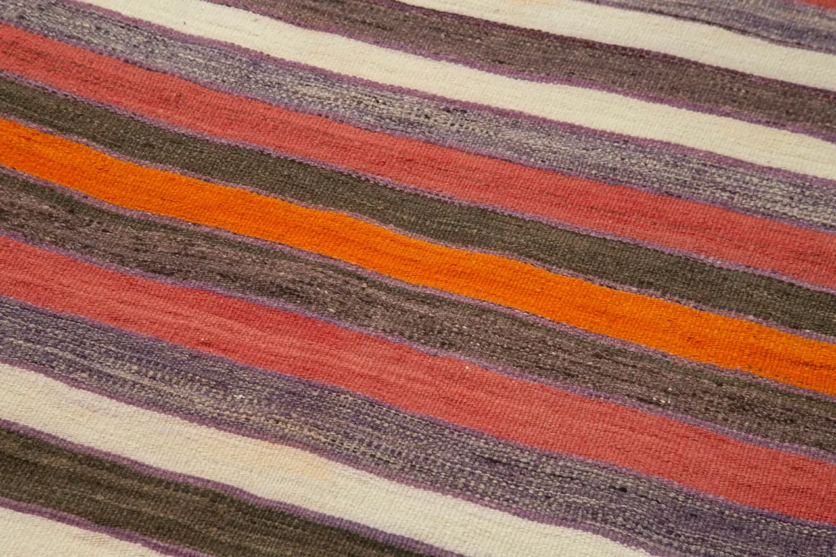 Anadolu Eskitme Multi Pamuk Üzerine Yün El Dokuma Kilim-100x262 - Görsel 5