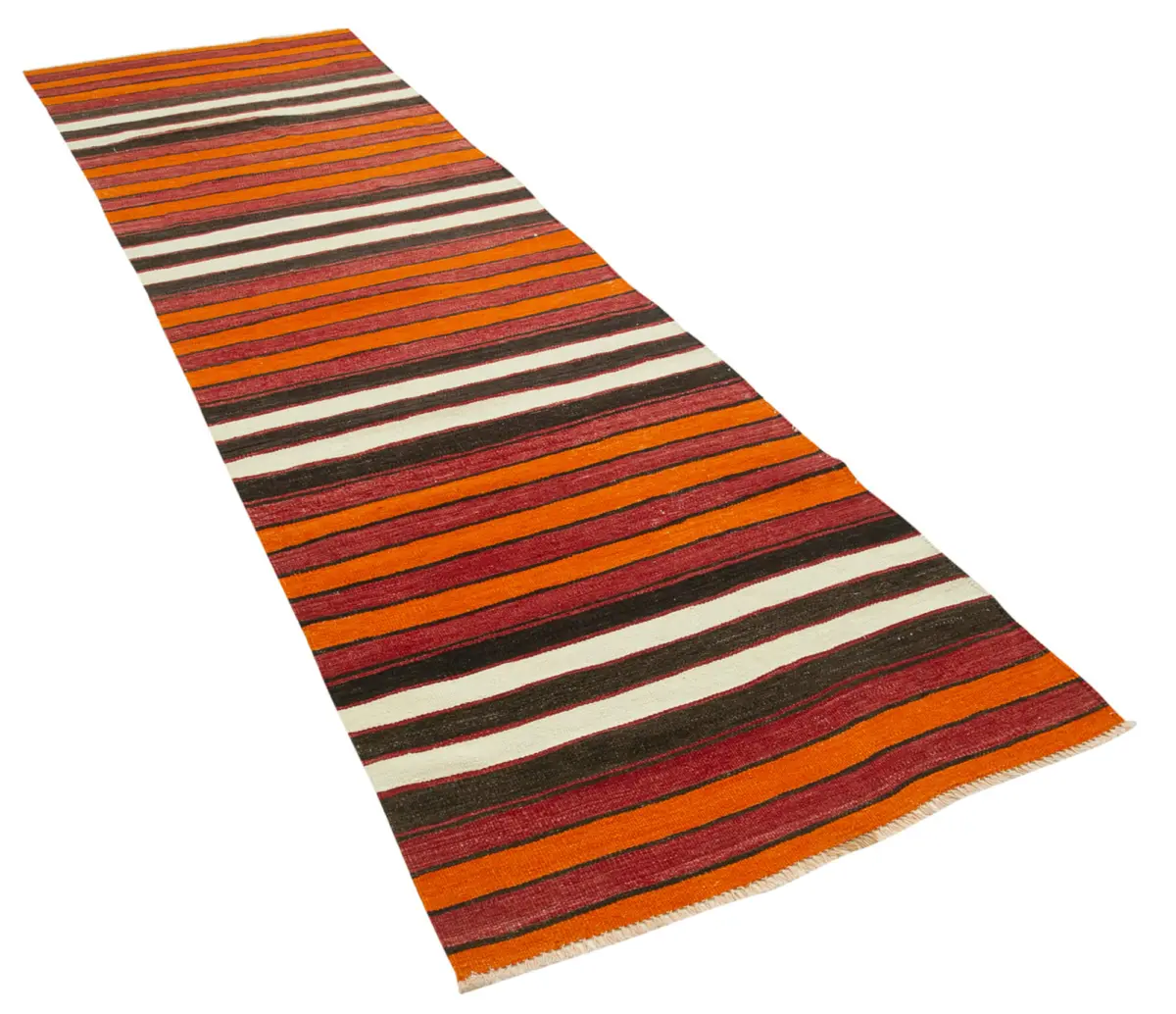 Anadolu Eskitme Multi Pamuk Üzerine Yün El Dokuma Kilim-089x316 - Görsel 2