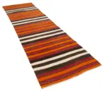 Anadolu Eskitme Multi Pamuk Üzerine Yün El Dokuma Kilim-089x316 - Görsel 2