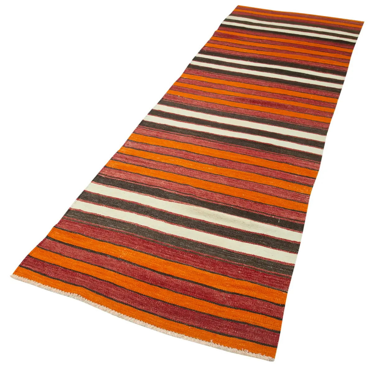Anadolu Eskitme Multi Pamuk Üzerine Yün El Dokuma Kilim-089x316 - Görsel 3