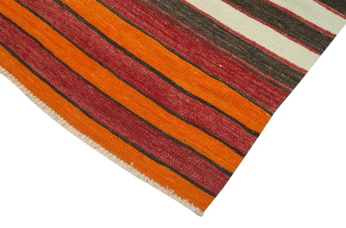 Anadolu Eskitme Multi Pamuk Üzerine Yün El Dokuma Kilim-089x316 - Görsel 4