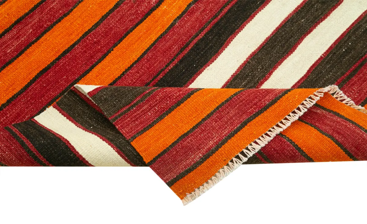 Anadolu Eskitme Multi Pamuk Üzerine Yün El Dokuma Kilim-089x316 - Görsel 6