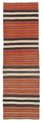 Anadolu Eskitme Multi Pamuk Üzerine Yün El Dokuma Kilim-089x284