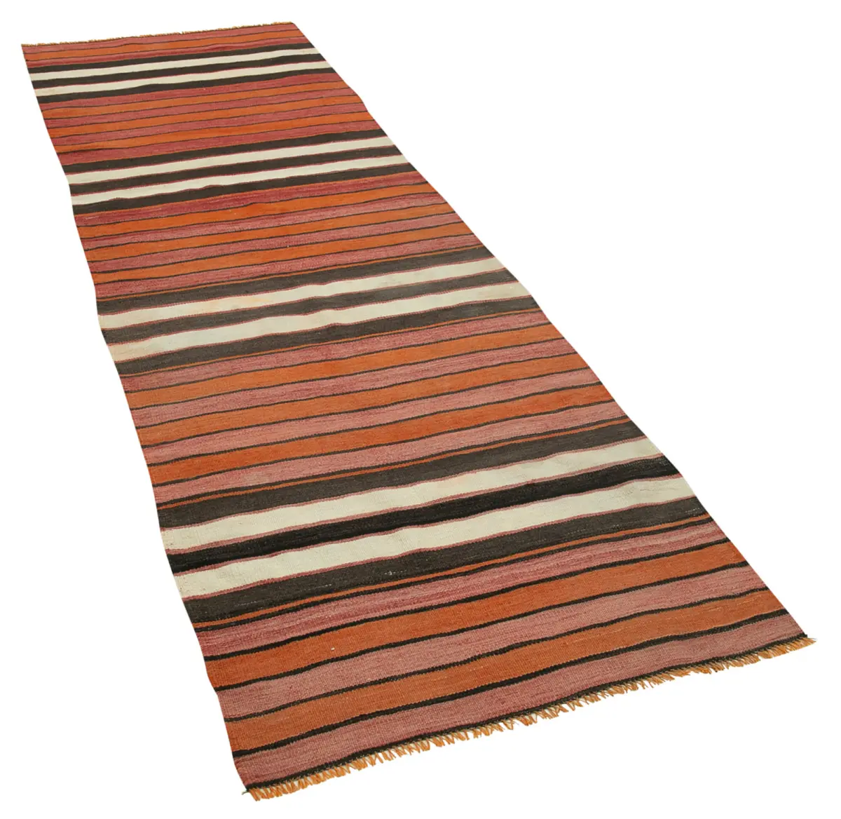 Anadolu Eskitme Multi Pamuk Üzerine Yün El Dokuma Kilim-089x284 - Görsel 2