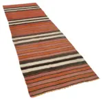 Anadolu Eskitme Multi Pamuk Üzerine Yün El Dokuma Kilim-089x284 - Görsel 2