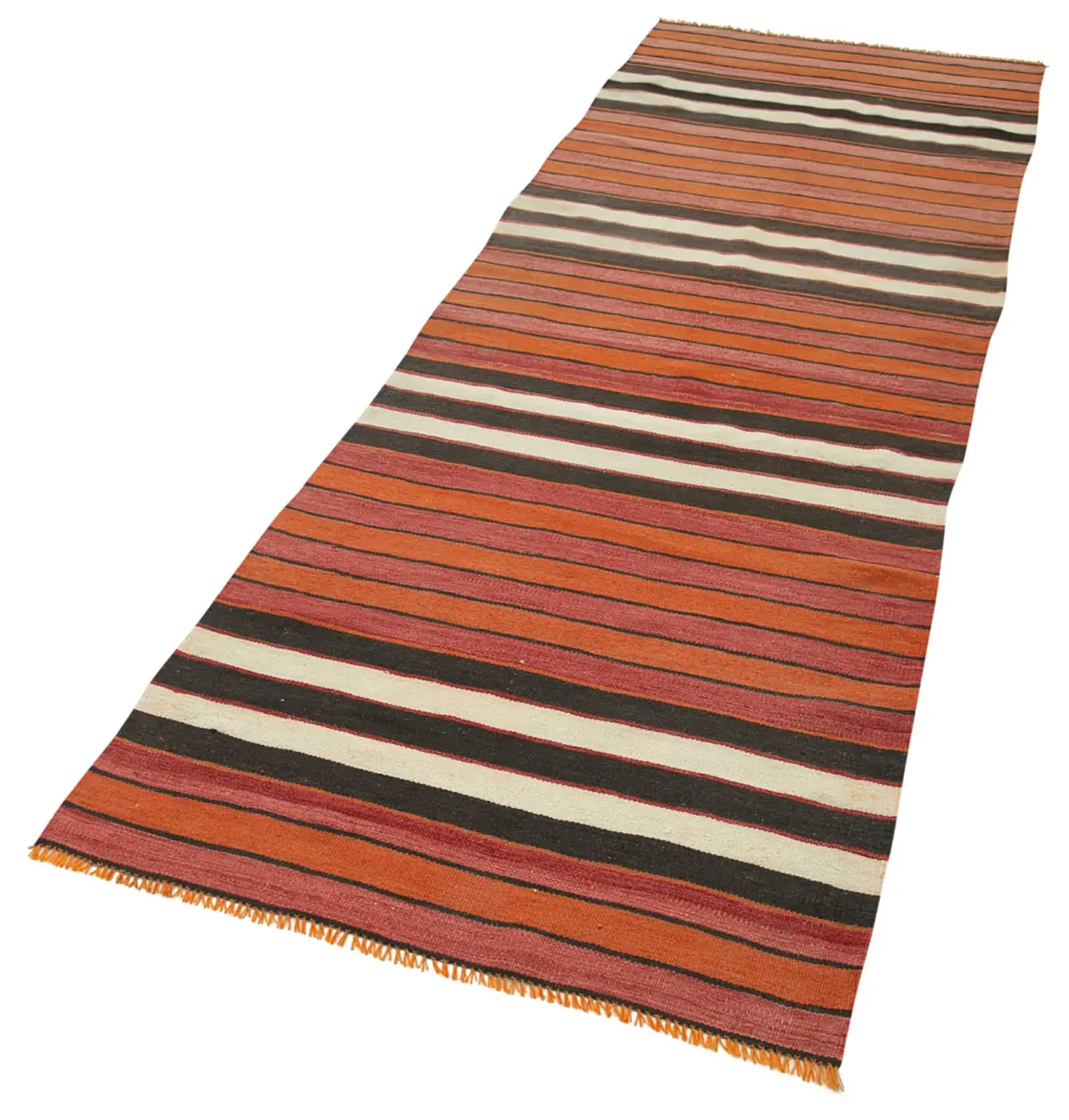 Anadolu Eskitme Multi Pamuk Üzerine Yün El Dokuma Kilim-089x284 - Görsel 3