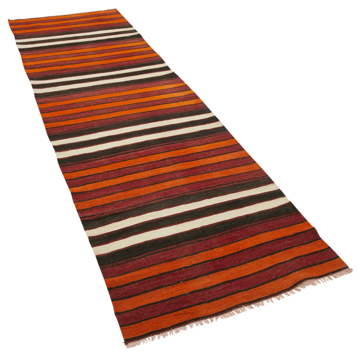 Anadolu Eskitme Multi Pamuk Üzerine Yün El Dokuma Kilim-085x291 - Görsel 2