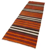 Anadolu Eskitme Multi Pamuk Üzerine Yün El Dokuma Kilim-085x291 - Görsel 3